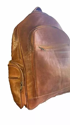 Moroccan Leather Backpack /laptop/ IPad/ Travel Backpack. From Fes • $165