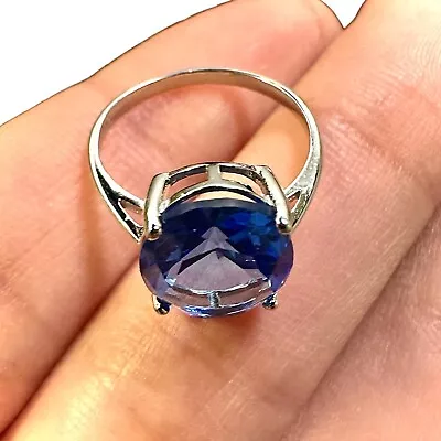 Tanzanite Ring 925 Sterling Silver Jewelry Oval Cut Size 6 7 8 9 Lab-created • £15.41