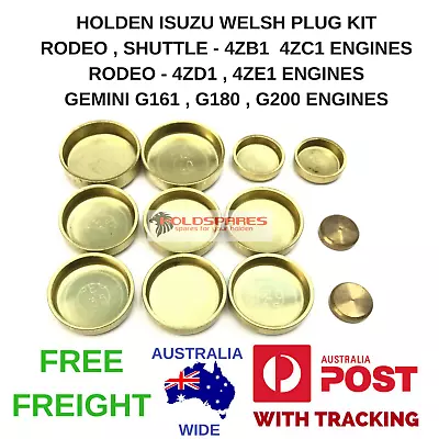 Holden Isuzu Brass Welsh Plug Kit Gemini Rodeo Shuttle  • $45