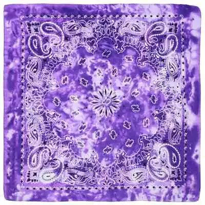 100% Cotton Large Paisley Bandana Head Scarf  Neck Tie Dye Wrist Wrap   DV 700 • £4.99