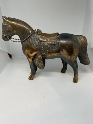 $20 • Buy Vintage 1950’s Cast Pot Metal Horse Carnival Prize Horse Figure Copper/Bronze