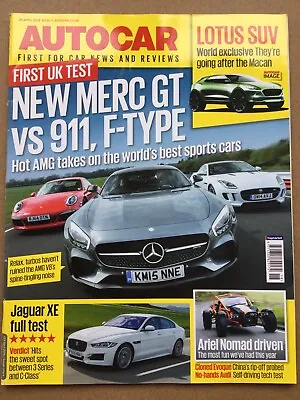 $8.67 • Buy Autocar Magazine - 29 April 2015 - Merc GT V 911 V F-Type Jag XE Suzuki Vitara