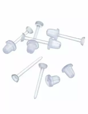 Clearplastic/acrylic Transparent/clear Earrings Work/school Invisible Stud UK X1 • £1.99