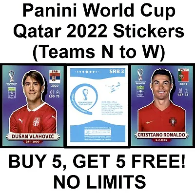 Panini World Cup 2022 Qatar Stickers (Teams N To W) **Please Select Stickers** • £1