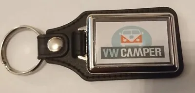 Vw Vaulkswagon Camper Van Pu Leather Keyring • £4.99