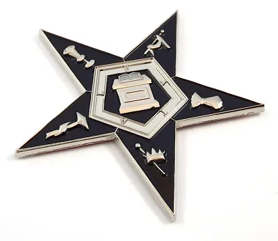 Eartern Star Shaped Masonic 3  Auto Emblem Metal Car Decal MAS34 • $9.99