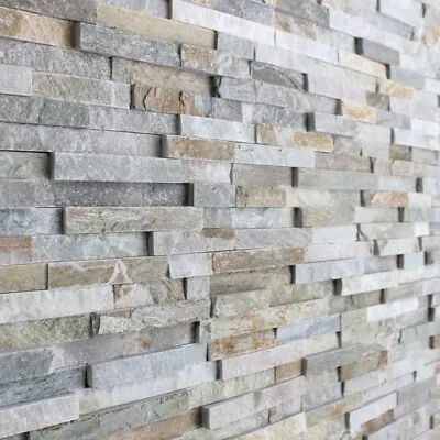 £1.49 • Buy Sample Of Oyster 3D Split Face Natural Real Slate Cladding Tiles Feature Walls