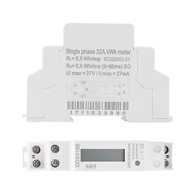 Din-Rail Electric Meter Single Phase Kilowatt Hour Meter DDS5188 KWh Meter With • $21.96