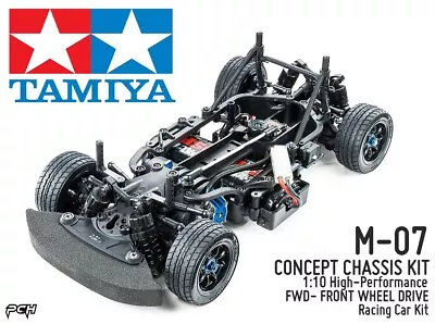 TAMIYA 1:10 M-07 CONCEPT Chassis High-Performance FWD Race Car Kit TAM58647 • $177.99