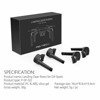 $21.36 • Buy Easy Install Extender Skid Legs Heighten Landing Gear Guard For DJI Spark Drone