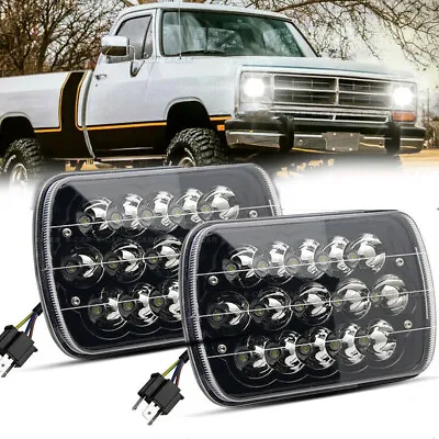 Pair 5x7  7x6  90W LED Headlights Hi/Lo Beam For Dodge D150 D250 D350 Ram 50 H4 • $39.89