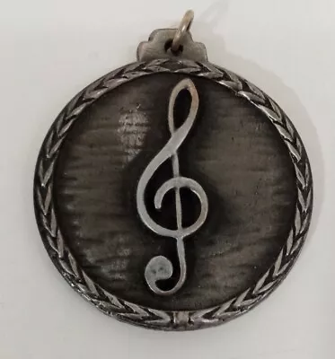 Treble G-Clef Medal Pendant Music Note Necklace Charm Award A • $17.50