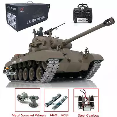 Used 1/16 2.4Ghz Henglong 7.0 3838 M26 Pershing RTR  RC Tank Metal Tracks*** • $155