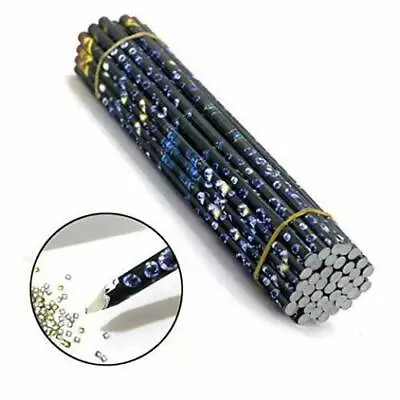 Gem Crystal Rhinestones Picker Pencil Nail Art Craft Decor Tool Wax Pencil • $6.50