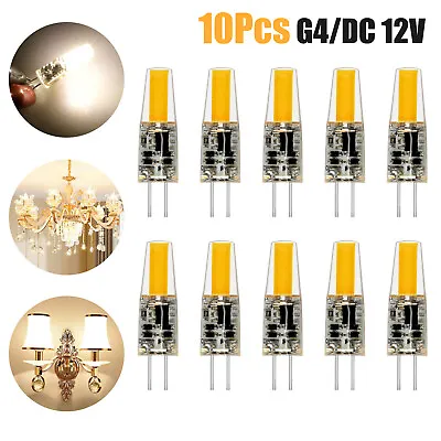 10PCS G4 LED Bi-pin Base Light Bulb COB Warm White Lamp 12V AC/DC Energy Saving • $13.98