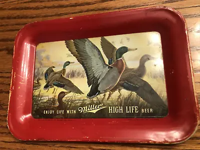 Vintage Miller Highlife Beer Tip Tray Mallard Ducks • $20