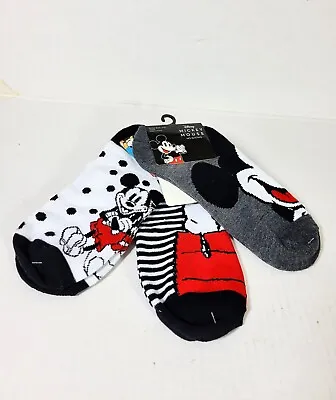 Disney Women's No-Shows Socks 3 Different Pattern Shoe Size 4-10 New! • $7.99