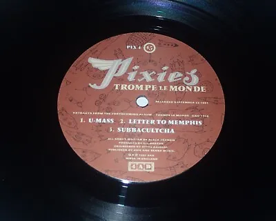 Pixies Uk 4ad Sampler Trompe Le Monde 10  Vinyl Record Vg+ • £25