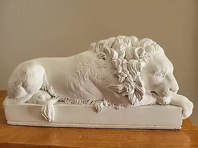 Canova Crouching Lion Stone Sculpture Vtg Repro UK The Revival Art Co READ  • $65