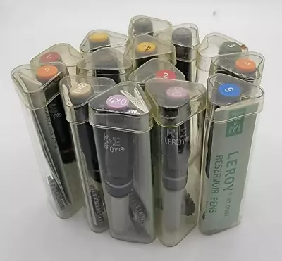 14 Vintage K&E Leroy Reservoir Pens 7 New & 7 Used 61 0051 • $180