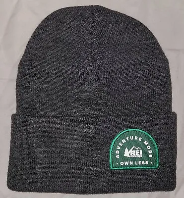 REI Co-Op - Knit Hat/Cap Beanie One Size Charcoal Gray Adventure More NEW! • $7.95