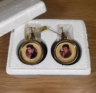 Bradford Editions Solid Gold Elvis Heirloom Porcelain Ornaments Love Me Tender • $20