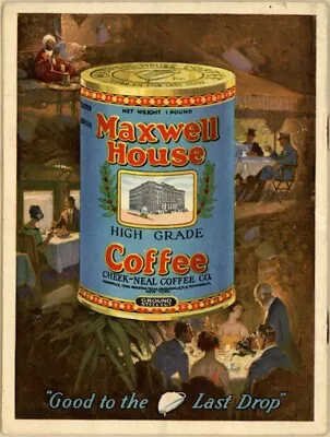 Vintage Maxwell House Coffee Reproduction Framing Print Advertising 17x12 • $16.95