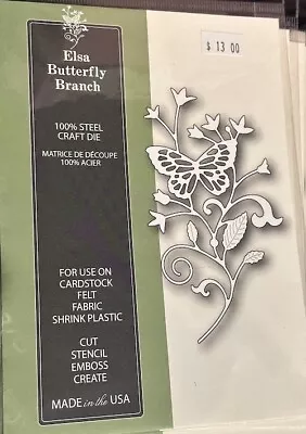 New Poppy Stamps Elsa Butterfly Branch Die Item #1058 Made In USA 100% Steel • $9