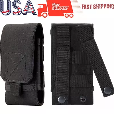 Universal Tactical Molle Mobile Phone Holster Belt Waist Bag For IPhone 12ProMax • $8.81