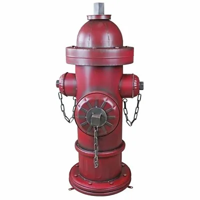 $544.42 • Buy 41  Old School Vintage Style Firefighter Red Metal 3 Nozzle Fire Hydrant Statue