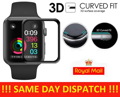 Apple Watch Tempered GLASS Screen Protector 7/SE/6/5/4/3/2/1 38/40/41/42/44/45mm • £3.99