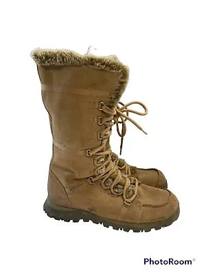 Sketchers Grand Jam Unlimited Winter Boots Suede Fur Tan Brown Women's Size 8.5 • $15