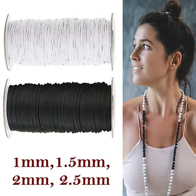 Elastic Cord String Bungee Shock Cord For Bracelets Necklaces Mask Crafts • £1.99