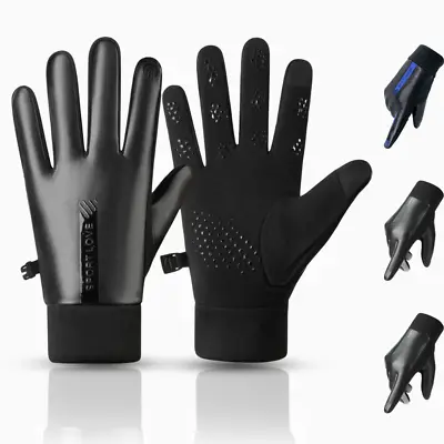 Winter Warm Touch Screen Waterproof Gloves Women Men Driving Cycling Bike Gloves • £5.29