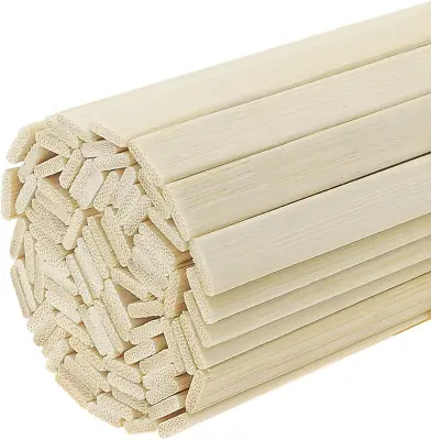 $13.86 • Buy Wood Craft Natural Bamboo Sticks Strips Strong Natural For Craft Projects 50 Pcs