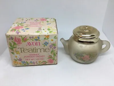 $5.99 • Buy Avon Teatime Sonnet Powder Sachet W/ Box.  Little Teapot Filled With Powder