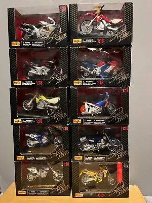 X10 Special Edition Maisto 1:18 Motorcycle Models • £50