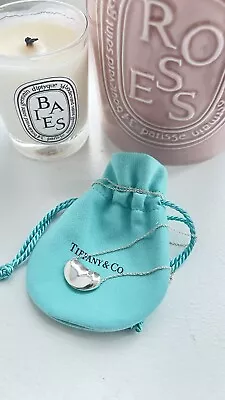 Tiffany & Co. Elsa Peretti Bean Design Pendant In Sterling Silver 16 Inch NEW • $179.95
