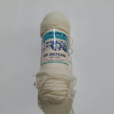 Super Yarn Du Pont Americana 210 Cream Orlon Sayelle Acrylic 2 Oz • $2.69