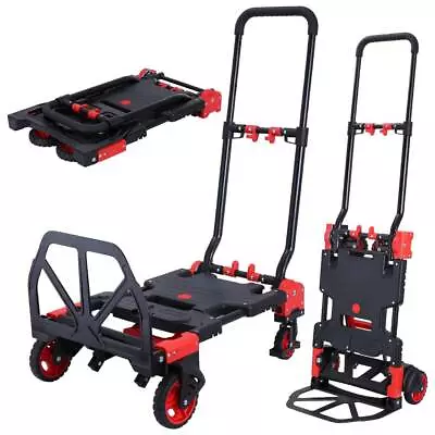 2 In 1 Folding Hand Truck Dolly Luggage Cart Dolly Cart With Wheels For Moving • $69.99