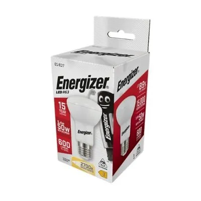 6/12 X Energizer LED R63 Reflector E27 ES Bulbs| 600 Lumens 5.4W 2700K|WarmWhite • £15.99