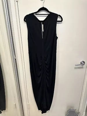 Willow Drape Long Black Dress - Size 12 • $45