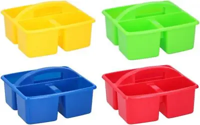 £5.49 • Buy Utility Tool Box Handy Storage Caddy Kids Craft 3 Compartment Plastic