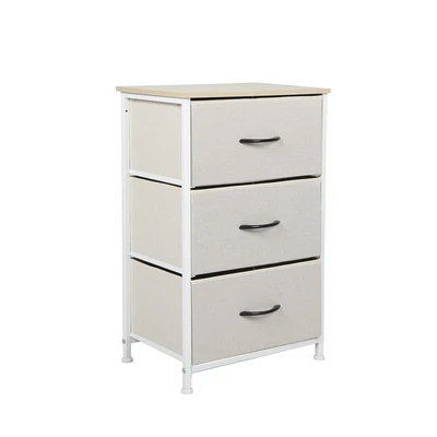 $54.99 • Buy Levede Storage Cabinet Tower Chest Of Drawers Dresser Tallboy 3 Drawer Beige