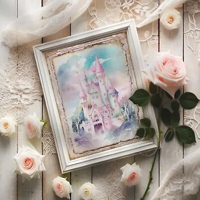 Fairy Tale Wall Art Print Unframed Wedding Gift Castle Decor Nursery Print A4 • £6