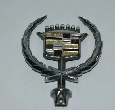 Vintage Cadillac Wreath Emblem Hood Ornament Badge 1970s 1980s • $24.95