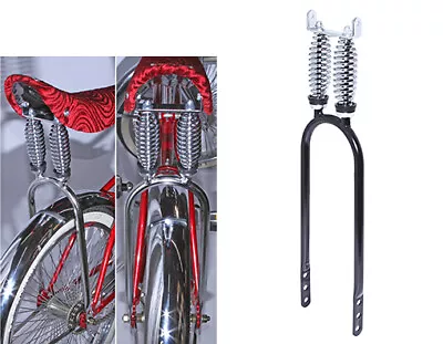 Original Lowrider Bike Cruiser Bicycle Dual STEEL Suspension Sissy Bar 20  Black • $77.79