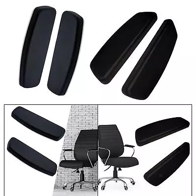 2 Pieces Office Chair Replacement Armrest Arm Pads Caps With Mounting Hole Easy • £14.98