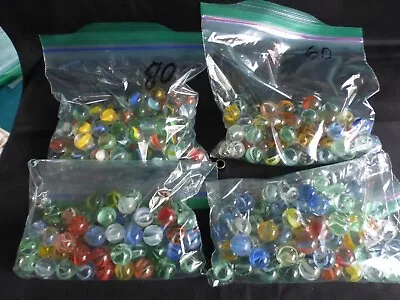 Lot Of 250 Various Vintage Caged & Banana Cats Eye Marbles 6 Vein Vitro Etc. • $9.50