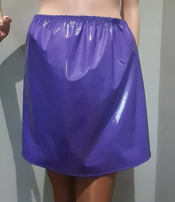 £9.99 • Buy 15  Mini Skirt Size 8-28 Ladies Transgender Women Loose  Flared Shiny PVC